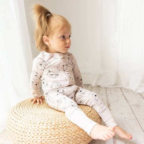 Zippered Romper in Winter Bear - Cultr. by Created for Culture asianowned aapimarketplace asianownedkids asianownedkidsproducts asianownedbrands