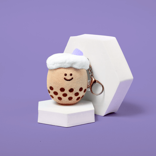 Mini Boba Milk Tea Bag Charm Plushie Keychain - Cultr. by Created for Culture asianowned aapimarketplace asianownedkids asianownedkidsproducts asianownedbrands