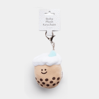 Mini Boba Milk Tea Bag Charm Plushie Keychain - Cultr. by Created for Culture asianowned aapimarketplace asianownedkids asianownedkidsproducts asianownedbrands