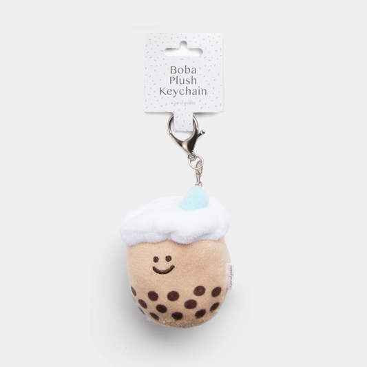 Mini Boba Milk Tea Bag Charm Plushie Keychain