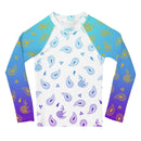 Peacock Henna Kids' Rash Guard – Elegance Meets Sun Protection - Cultr. by Created for Culture asianowned aapimarketplace asianownedkids asianownedkidsproducts asianownedbrands