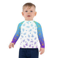 Peacock Henna Kids' Rash Guard – Elegance Meets Sun Protection - Cultr. by Created for Culture asianowned aapimarketplace asianownedkids asianownedkidsproducts asianownedbrands