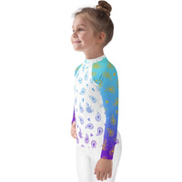 Peacock Henna Kids' Rash Guard – Elegance Meets Sun Protection - Cultr. by Created for Culture asianowned aapimarketplace asianownedkids asianownedkidsproducts asianownedbrands