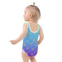 Peacock Henna Girls' Swimsuit – Graceful, Bold, and Made to Move - Cultr. by Created for Culture asianowned aapimarketplace asianownedkids asianownedkidsproducts asianownedbrands