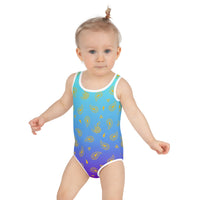 Peacock Henna Girls' Swimsuit – Graceful, Bold, and Made to Move - Cultr. by Created for Culture asianowned aapimarketplace asianownedkids asianownedkidsproducts asianownedbrands