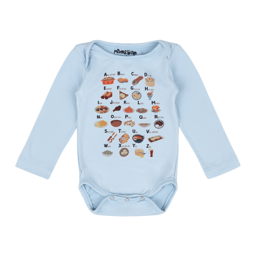 Alphabet Long Sleeve Baby Bodysuit | Multicultural Kids Wear