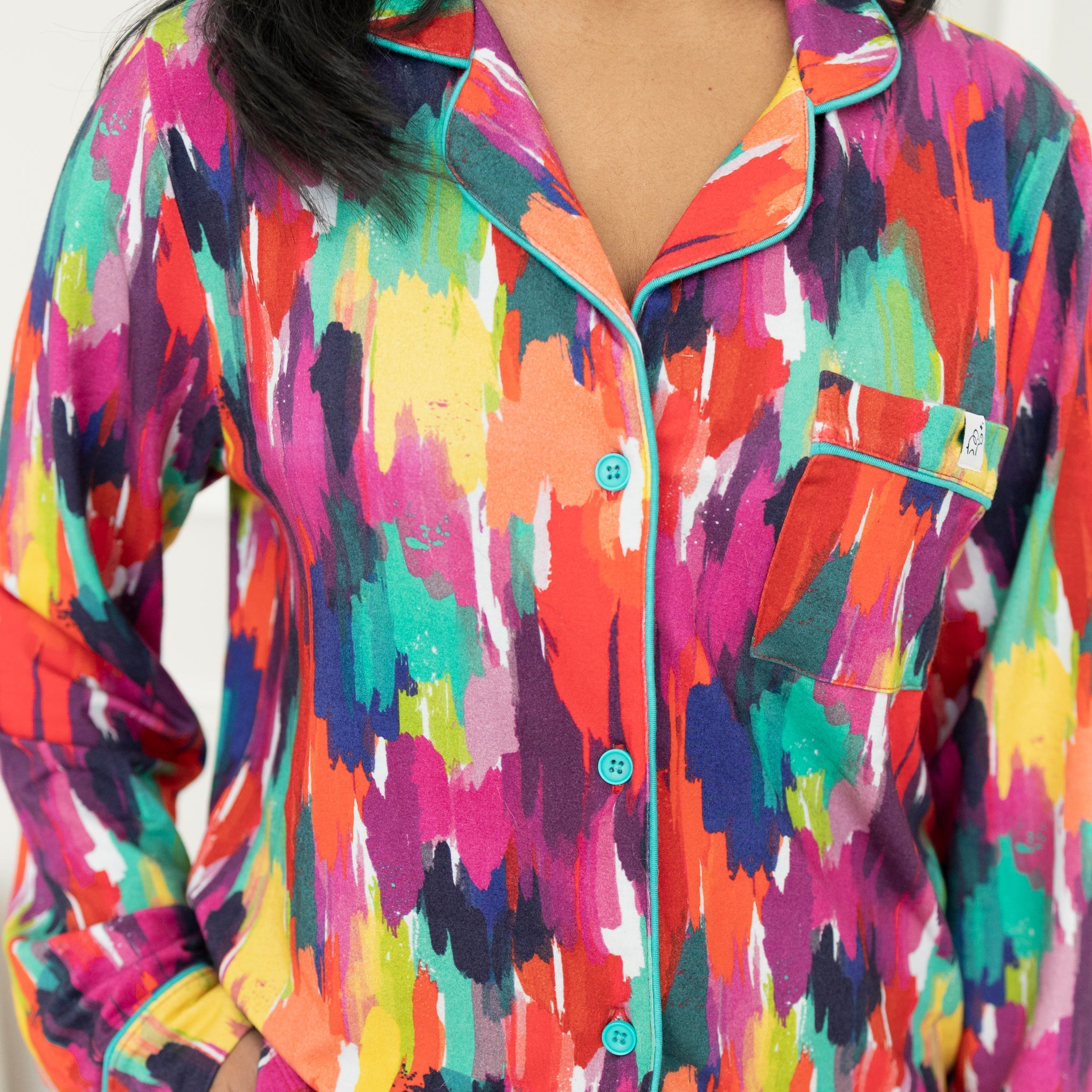 Adult Long Sleeve Button-Down Top – Holi Hues