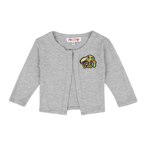 Baby Girl Elefante Cardigan – Multicultural Knit Cotton Sweater