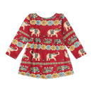Baby Girls Volant Ruffle Cotton Dress – Cultural Print | Mixed Up Clothing
