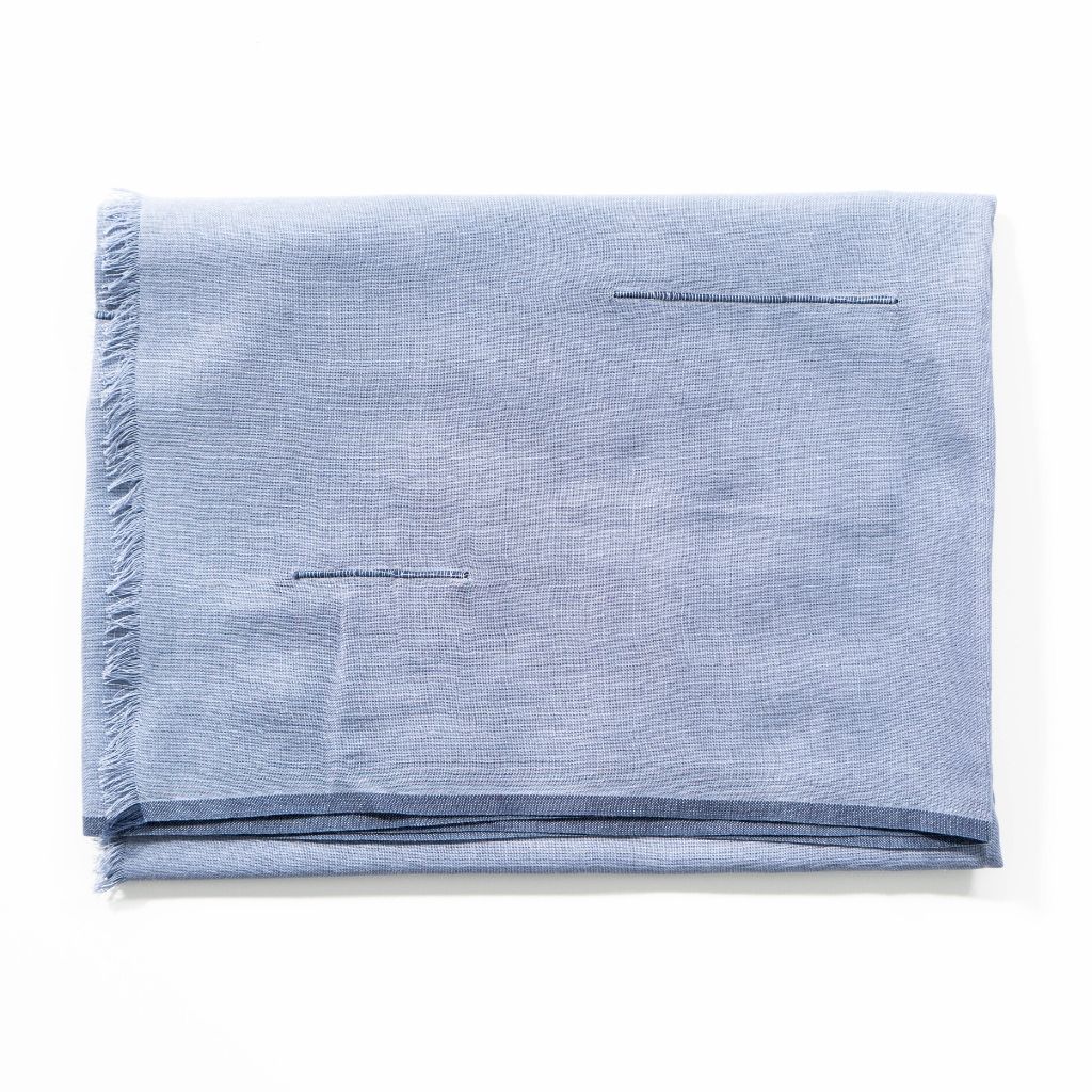 Clay Mist Handwoven Hand Knotted Soft Cotton Scarf In Neutral Color