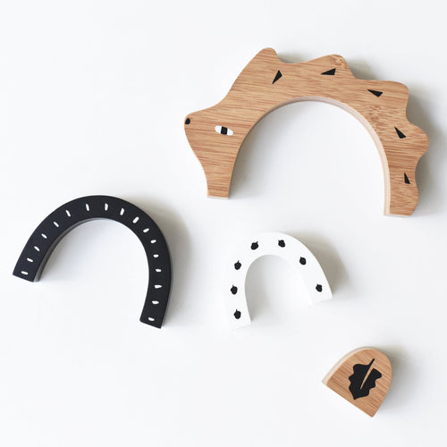 Bamboo Nesting Hedgehog - Cultr. by Created for Culture asianowned aapimarketplace asianownedkids asianownedkidsproducts asianownedbrands