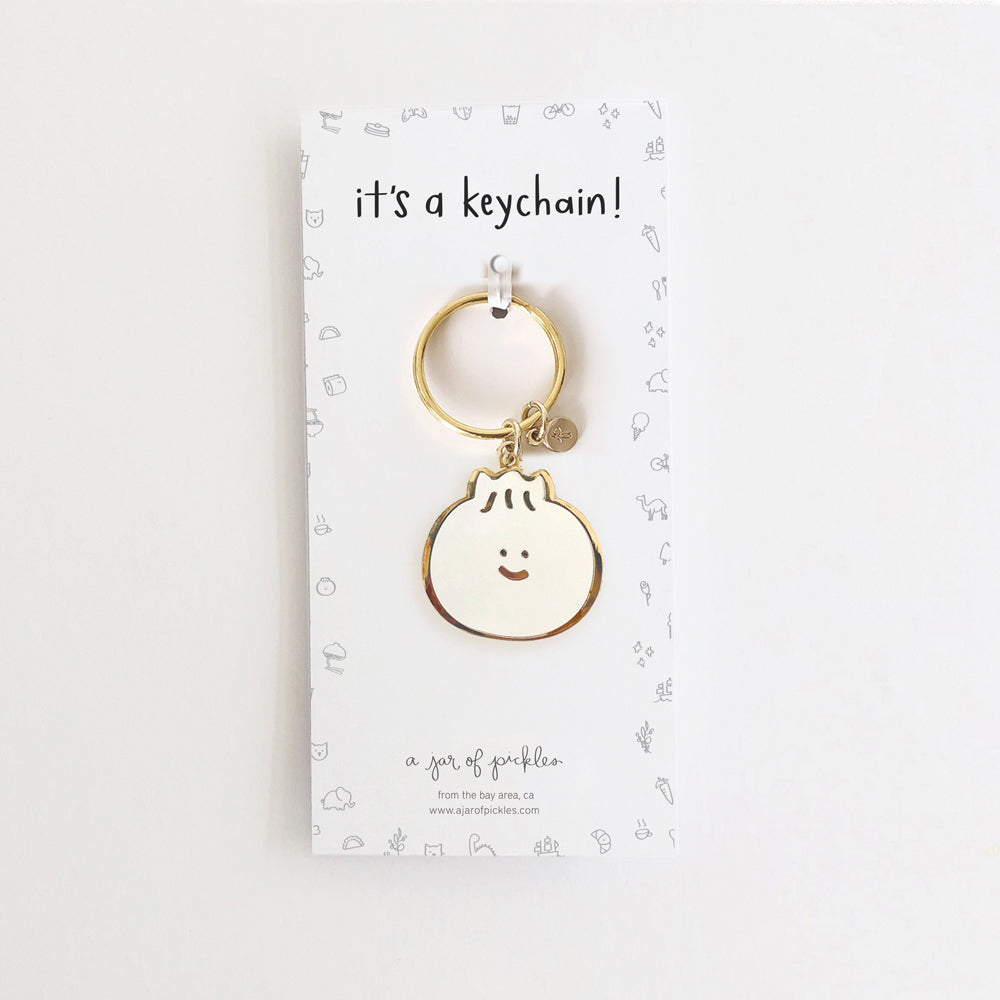 Bao Dumpling Enamel Keychain