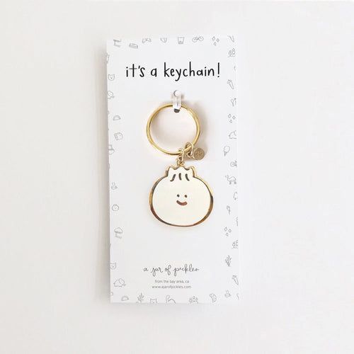 Bao Dumpling Enamel Keychain