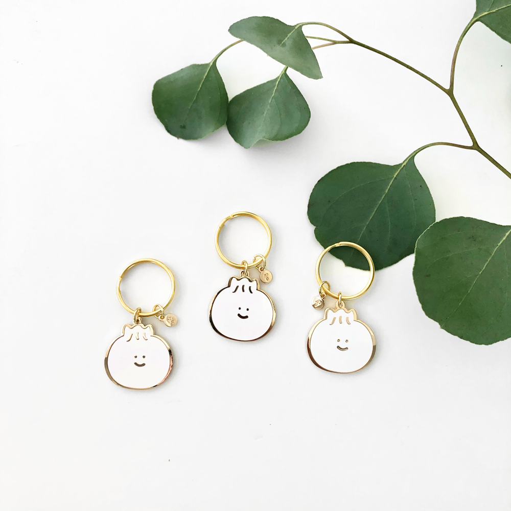 Bao Dumpling Enamel Keychain