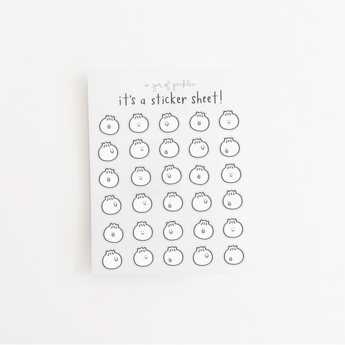 Mini Bao Dumpling Clear Sticker Sheet - Cultr. by Created for Culture asianowned aapimarketplace asianownedkids asianownedkidsproducts asianownedbrands