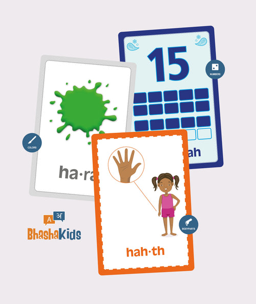 Hindi Flashcards Set | Hindi English Flashcards