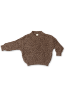 BIG KID CHUNKY KNIT SWEATER | BARK