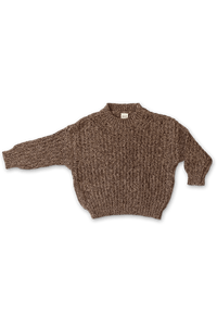 BIG KID CHUNKY KNIT SWEATER | BARK