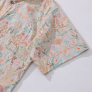 Men's Hawaiian Shirt Ocean Dream By Samantha O' Malley Cotton Button-down Short Sleeve Aloha Shirt