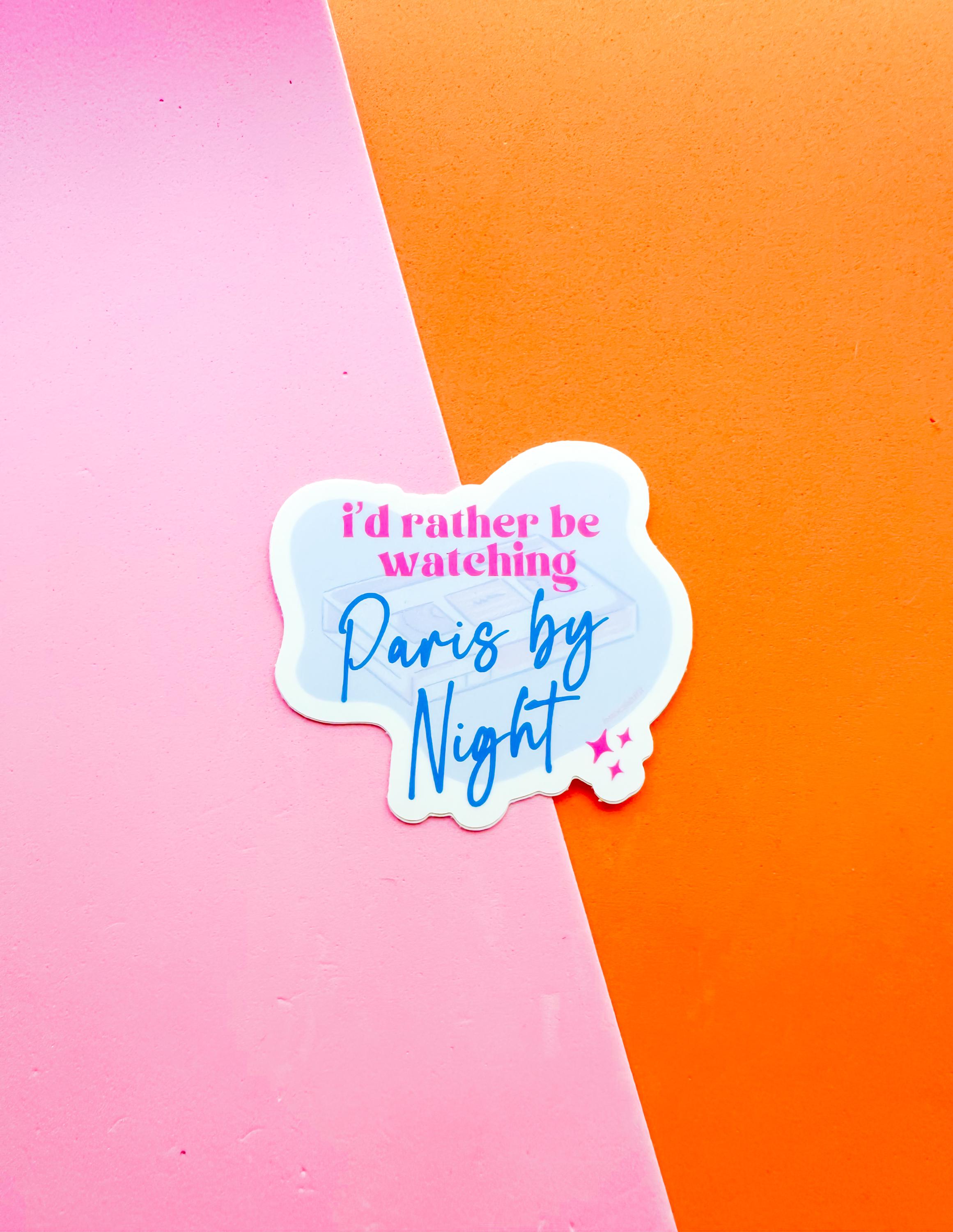 I'd Rather be Watching Paris by Night Vietnamese Vinyl Sticker