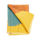 Cirq Sun Yellow Multicolor Modern Artisan Linen Silk Scarf