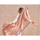 Clay Mist Handwoven Hand Knotted Soft Cotton Scarf In Neutral Color
