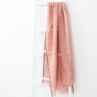 Clay Mist Handwoven Hand Knotted Soft Cotton Scarf In Neutral Color