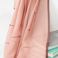 Clay Mist Handwoven Hand Knotted Soft Cotton Scarf In Neutral Color