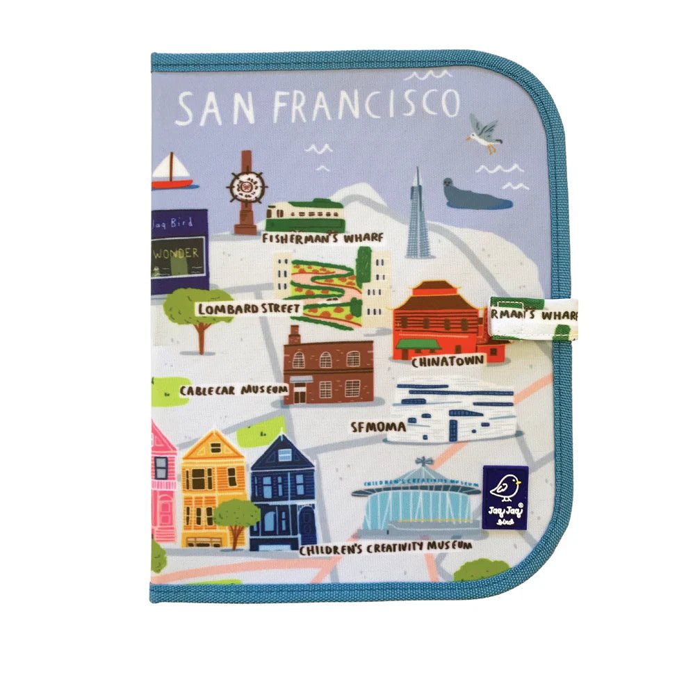 San Francisco Dry Erase Wipe Fold + Go Place Mat and Chalk Mat