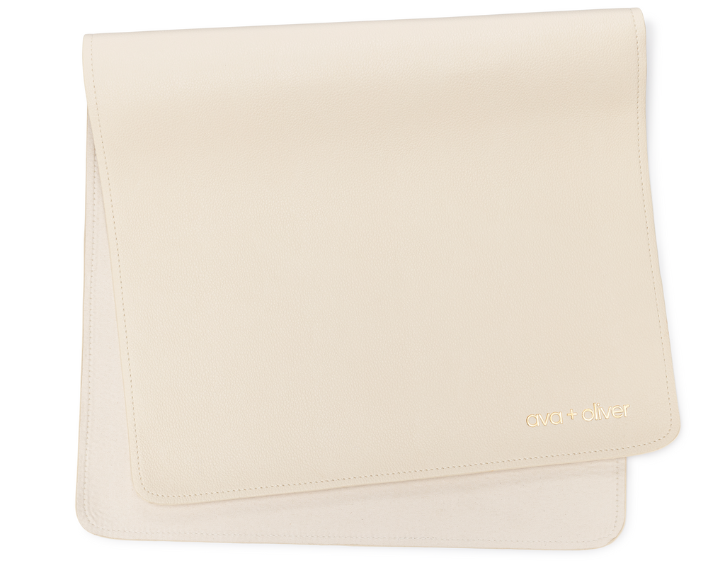 Vegan Leather Changing Mat | Cream