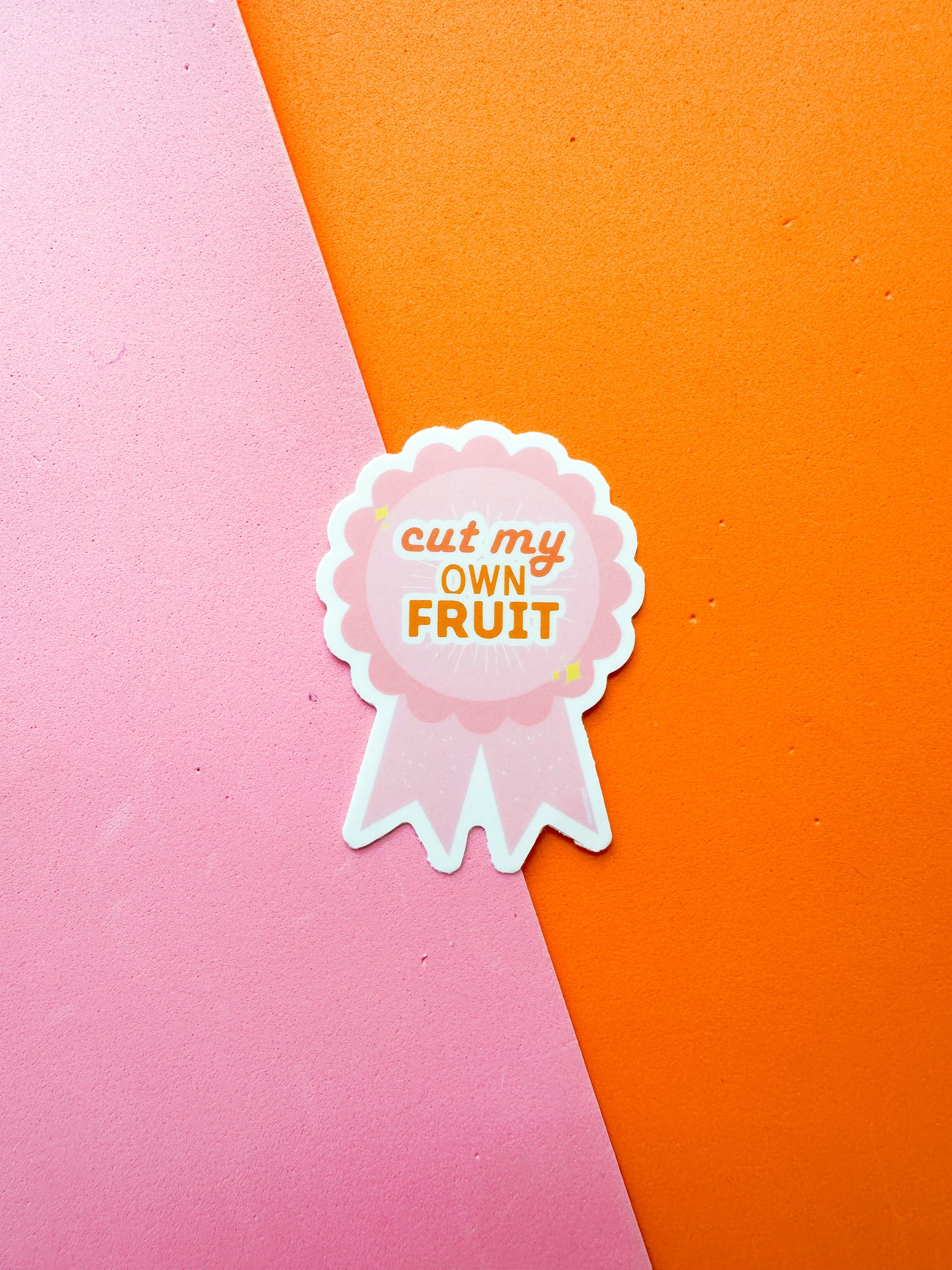 Cut My Own Fruit Vinyl Sticker