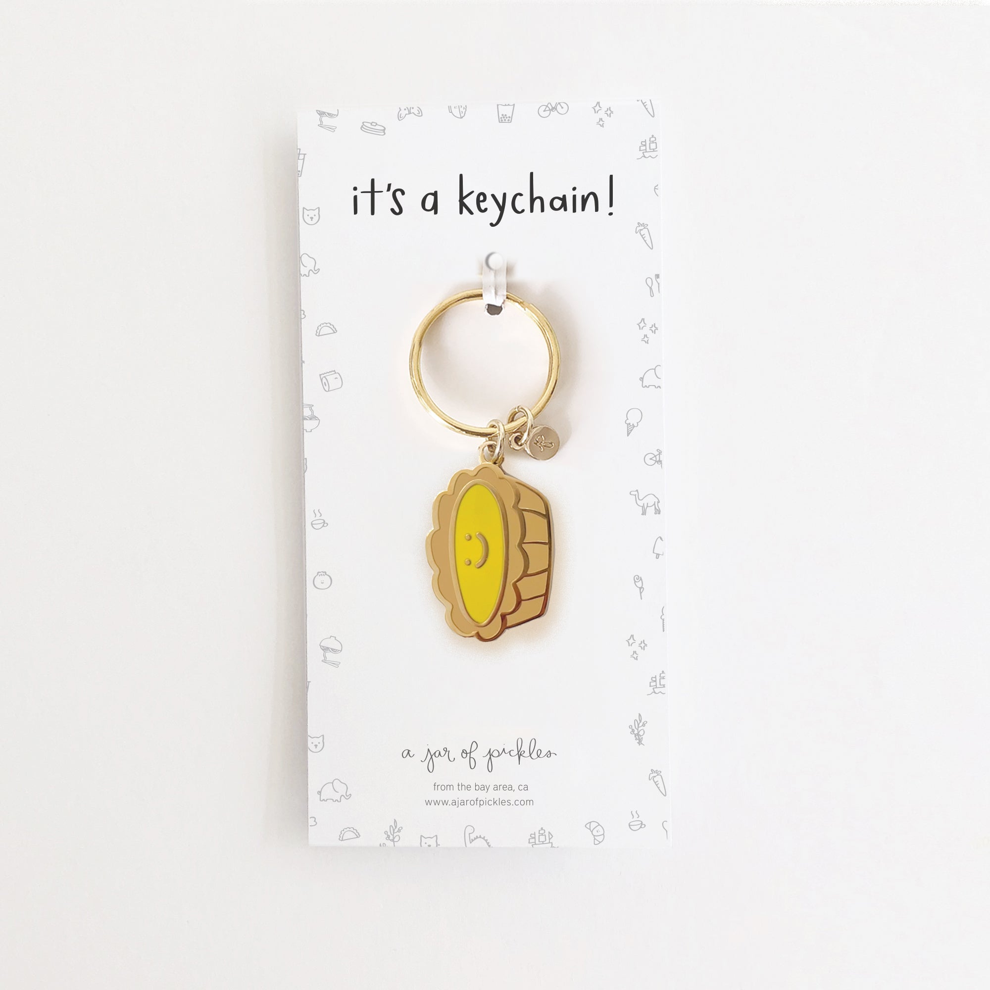 Dan Tat Egg Tart Enamel Keychain