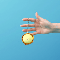 Mini Dan Tat Egg Tart Bag Charm Plushie Keychain - Cultr. by Created for Culture asianowned aapimarketplace asianownedkids asianownedkidsproducts asianownedbrands