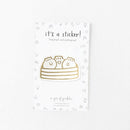 Bao Dumpling Basket Gold Foil Vinyl Sticker - Cultr. by Created for Culture asianowned aapimarketplace asianownedkids asianownedkidsproducts asianownedbrands