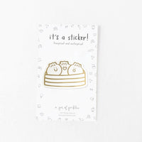 Bao Dumpling Basket Gold Foil Vinyl Sticker - Cultr. by Created for Culture asianowned aapimarketplace asianownedkids asianownedkidsproducts asianownedbrands