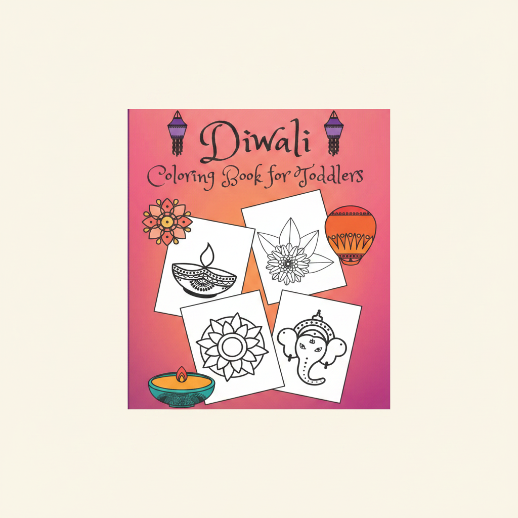 Diwali Coloring Book for Toddlers: Rangolis, diyas, festival decorations and more! - Paperback