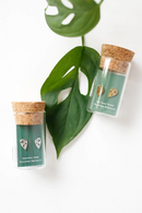 Monstera Adansonii Metal Stud Earrings