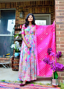 Floral burst gown