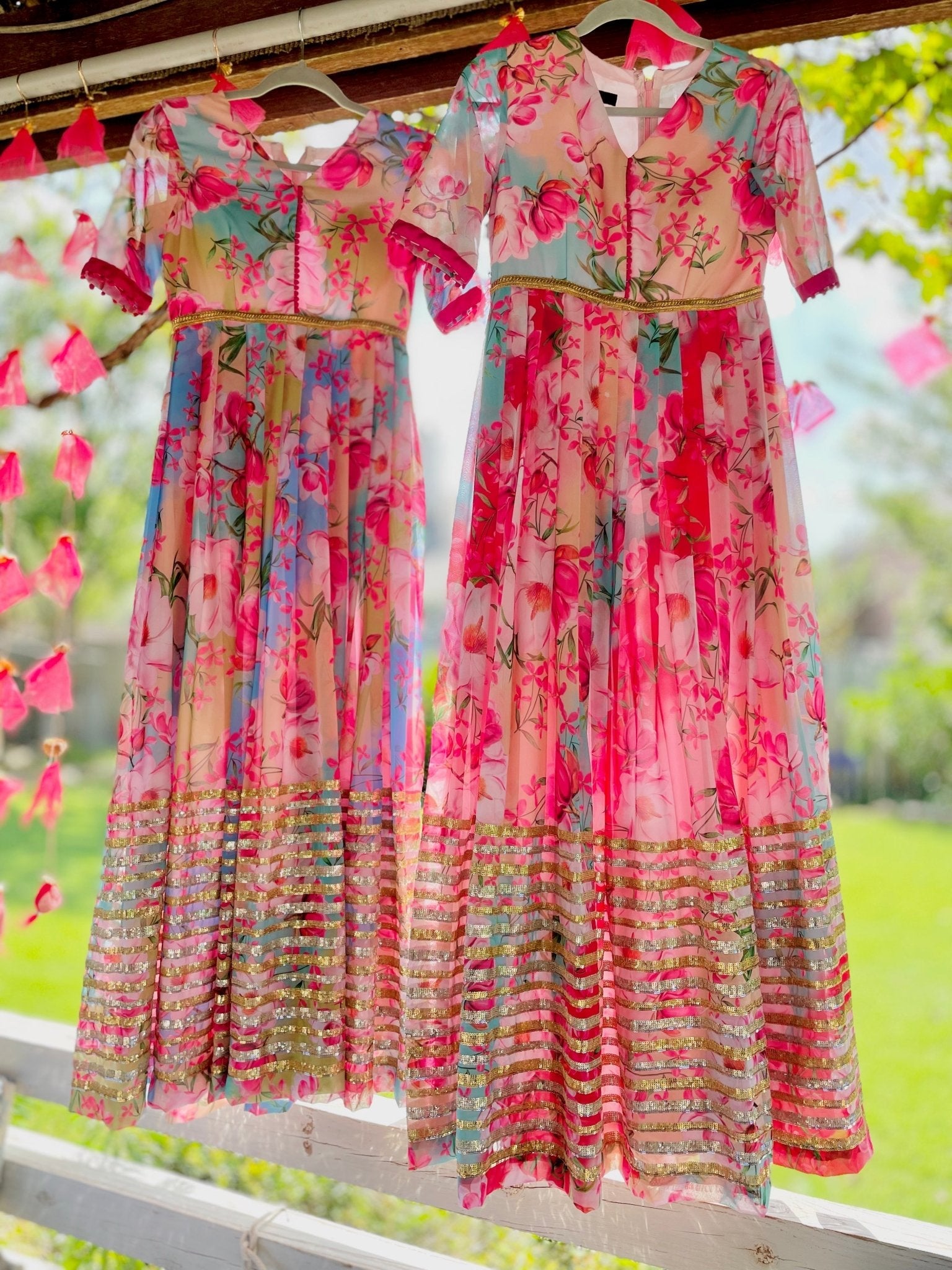 Floral burst gown