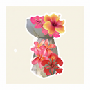 Floral Latte Stone Sticker Hero