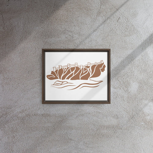 Minimalist Taga Beach Framed Canvas