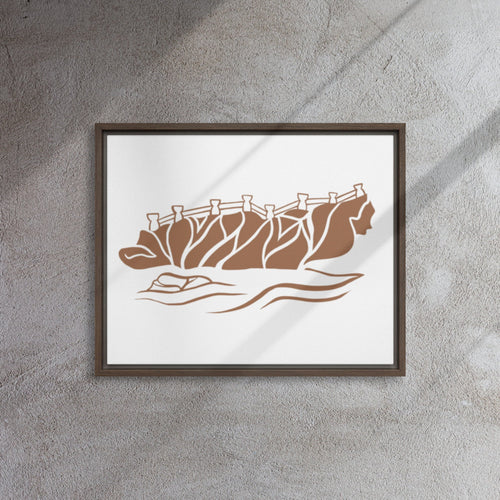 Minimalist Taga Beach Framed Canvas - CULTR
