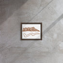 Minimalist Diamond Head Crater Framed Canvas