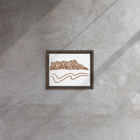 Minimalist Diamond Head Crater Framed Canvas