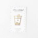 Boba Gold Foil Vinyl Sticker - Cultr. by Created for Culture asianowned aapimarketplace asianownedkids asianownedkidsproducts asianownedbrands