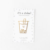 Boba Gold Foil Vinyl Sticker - Cultr. by Created for Culture asianowned aapimarketplace asianownedkids asianownedkidsproducts asianownedbrands