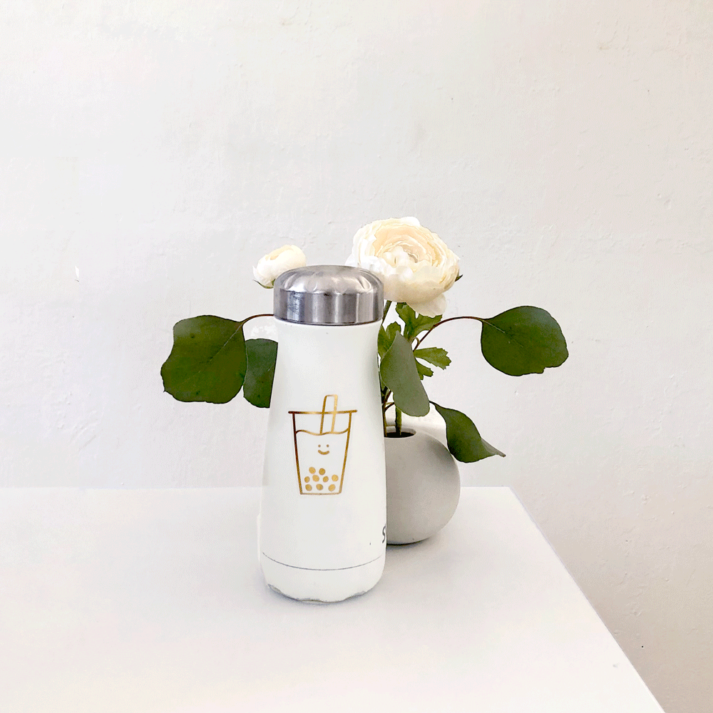 Boba Gold Foil Vinyl Sticker