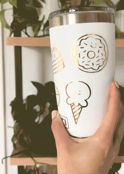 Bao Dumpling Basket Gold Foil Vinyl Sticker