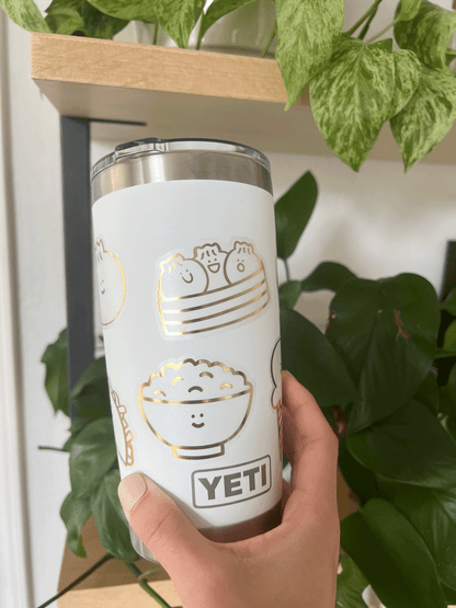 Bao Dumpling Basket Gold Foil Vinyl Sticker