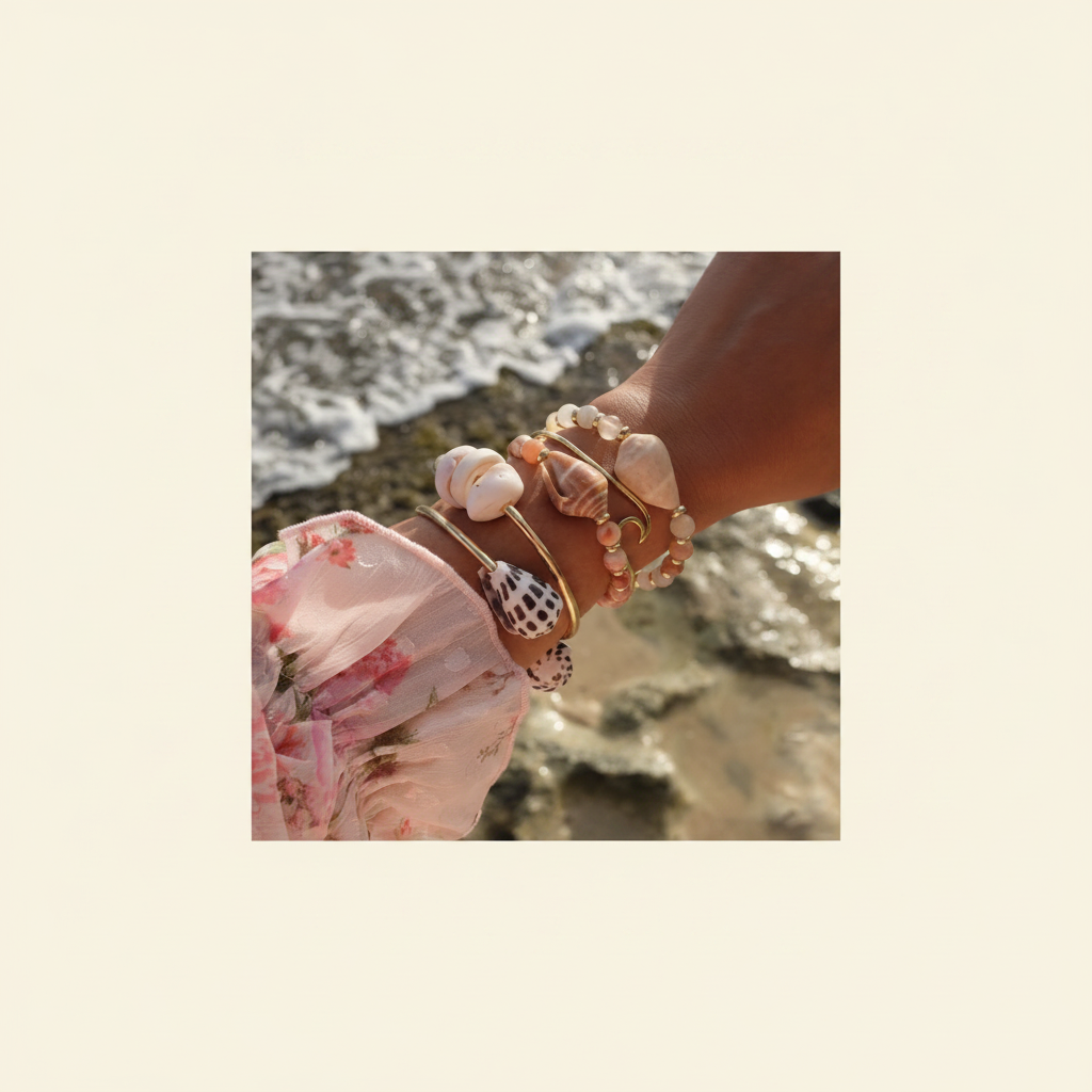 Grounding Stone Ocean Bracelet (Red Jasper) or Vitality Stone Ocean Bracelet (Pink Aventurine)